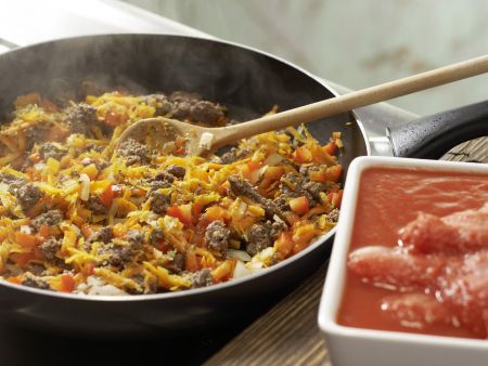 Lasagne mit Frischkäse Zubereitung Schritt 5 Lasagne mit Frischkäse Zubereitung Schritt 5