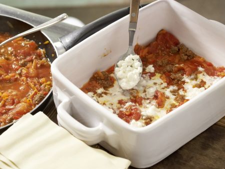 Lasagne mit Frischkäse Zubereitung Schritt 7 Lasagne mit Frischkäse Zubereitung Schritt 7