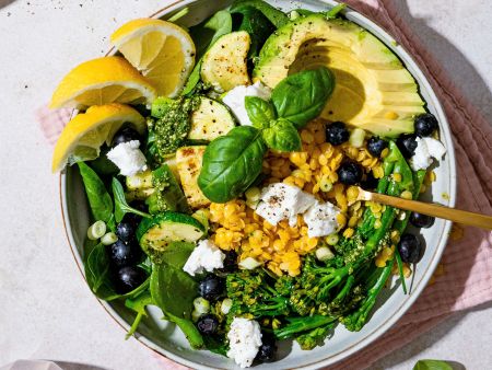 Linsen-Avocado-Spinat-Salat