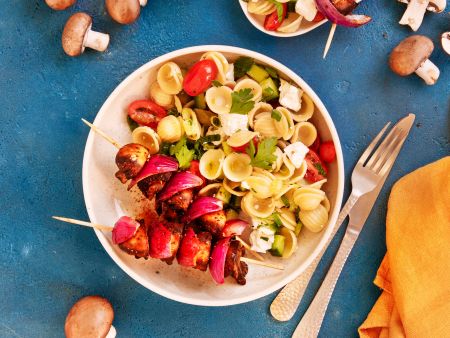 Marinierte Champignon-Spieße
