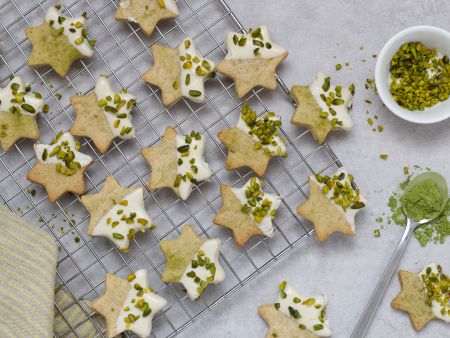 Matcha-Pistazien-Sterne
