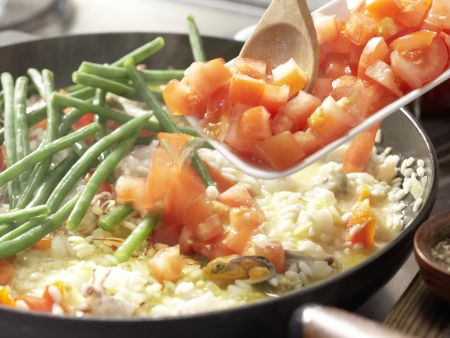 Meeresfrüchte-Paella Zubereitung Schritt 8 Meeresfrüchte-Paella Zubereitung Schritt 8