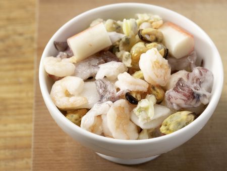 Meeresfrüchte-Pfanne Zubereitung Schritt 1 Meeresfrüchte-Pfanne Zubereitung Schritt 1