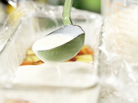 Nektarinen-Gelee auf Kefircreme Zubereitung Schritt 8 Nektarinen-Gelee auf Kefircreme Zubereitung Schritt 8