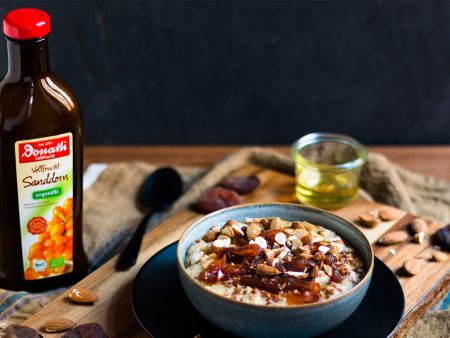 Overnight-Dinkel-Porridge mit Flohsamenschalen