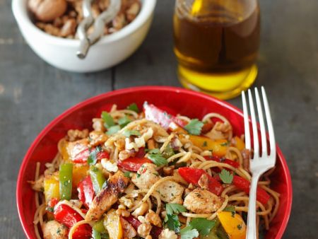 Paprika-Puten-Pasta
