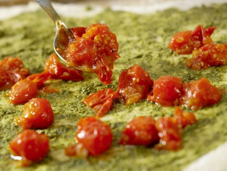 Parmaschinken-Pizza mit Rucola Zubereitung Schritt 9 Parmaschinken-Pizza mit Rucola Zubereitung Schritt 9