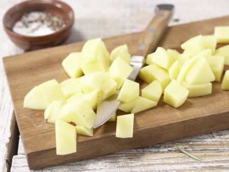 Pasta mit Kartoffeln Zubereitung Schritt 3 Pasta mit Kartoffeln Zubereitung Schritt 3