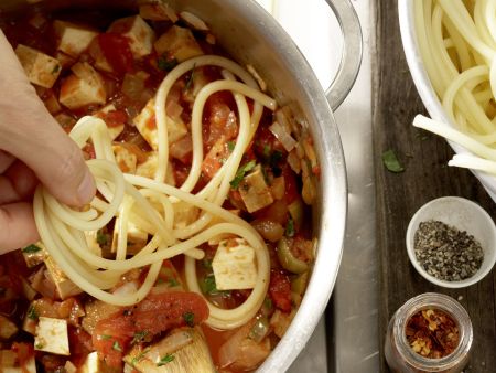 Pasta mit Tomatensauce Zubereitung Schritt 8 Pasta mit Tomatensauce Zubereitung Schritt 8