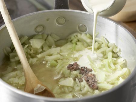 Pastasauce mit Fenchel, Kapern Zubereitung Schritt 5 Pastasauce mit Fenchel, Kapern Zubereitung Schritt 5