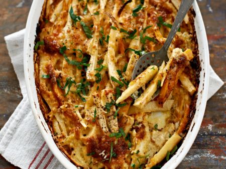 Pastinakenauflauf mit Käse