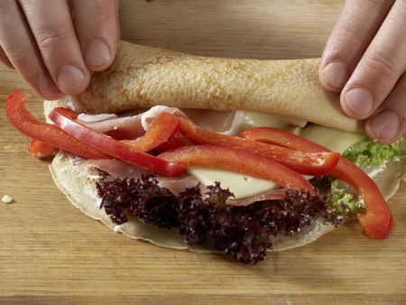 Pfannkuchen-Wraps Zubereitung Schritt 6 Pfannkuchen-Wraps Zubereitung Schritt 6