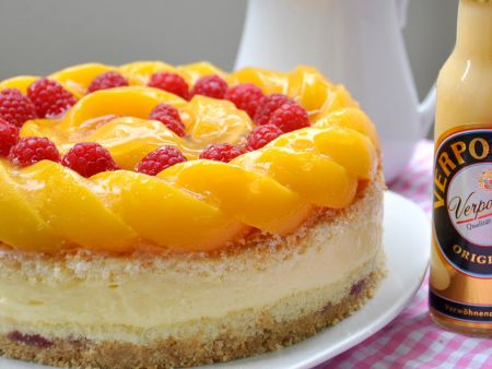 Pfirsich Himbeer-Eierlikör Torte Pfirsich Himbeer-Eierlikör Torte