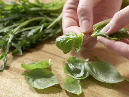 Pfirsich-Rucola-Salat Zubereitung Schritt 1 Pfirsich-Rucola-Salat Zubereitung Schritt 1