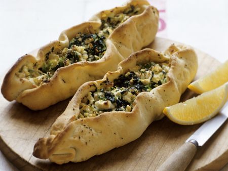 Pide mit Spinat