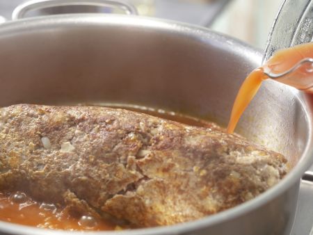 Pilzhackbraten in Rahmsauce Zubereitung Schritt 8 Pilzhackbraten in Rahmsauce Zubereitung Schritt 8