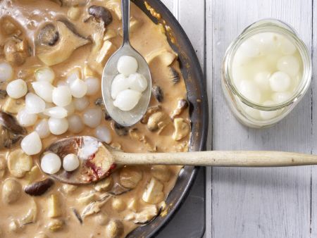 Pilzpfanne à la Crème Zubereitung Schritt 4 Pilzpfanne à la Crème Zubereitung Schritt 4