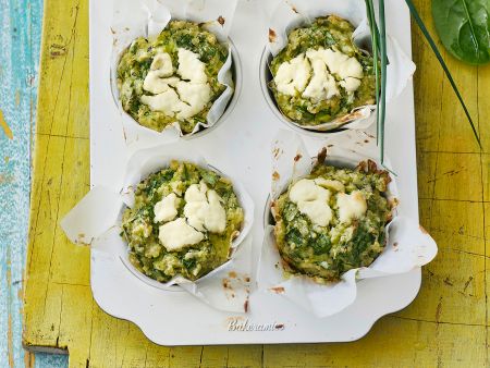 Quinoa-Muffins mit Spinat und Ricotta
