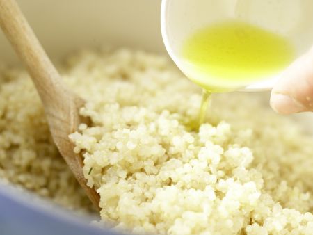 Quinoa-Pfannkuchen Zubereitung Schritt 2 Quinoa-Pfannkuchen Zubereitung Schritt 2