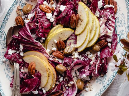 Radicchio-Birnen-Salat mit Pekannüssen