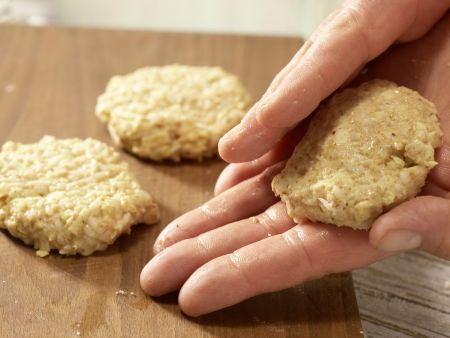 Reis-Apfel-Puffer "Ufo-Taler" Zubereitung Schritt 6