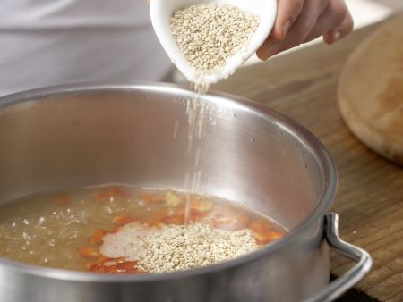 Reisbrei mit Paprika Zubereitung Schritt 2 Reisbrei mit Paprika Zubereitung Schritt 2