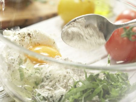 Ricotta-Spinat-Plätzchen Zubereitung Schritt 2 Ricotta-Spinat-Plätzchen Zubereitung Schritt 2