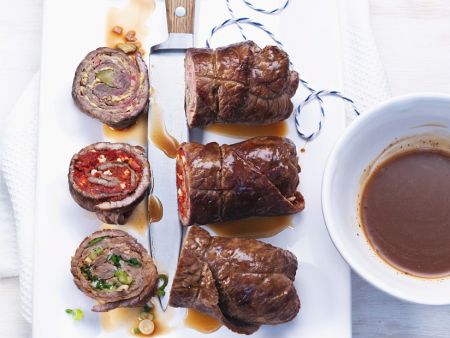 Rinderrouladen mit Gemüsefüllung Rezept