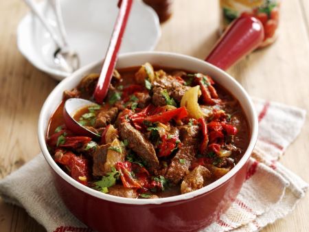 Rindfleischpfanne mit Paprika