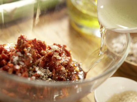 Rotbarbe auf Salate-Mix Zubereitung Schritt 2 Rotbarbe auf Salate-Mix Zubereitung Schritt 2