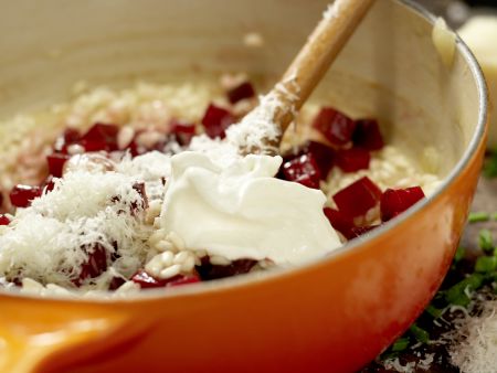Rote-Bete-Risotto Zubereitung Schritt 8 Rote-Bete-Risotto Zubereitung Schritt 8