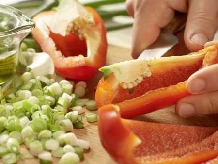 Rucola-Mango-Salat Zubereitung Schritt 3 Rucola-Mango-Salat Zubereitung Schritt 3