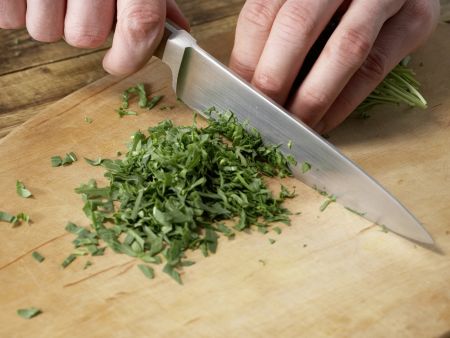 Rucola-Marinade Zubereitung Schritt 1 Rucola-Marinade Zubereitung Schritt 1