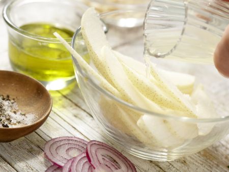 Salatteller mit Nashi, Schafskäse Zubereitung Schritt 4 Salatteller mit Nashi, Schafskäse Zubereitung Schritt 4