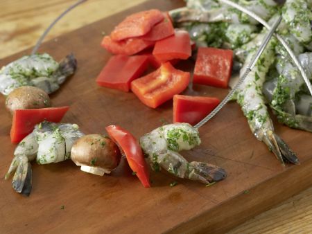Scampi-Gemüse-Spieß Zubereitung Schritt 6 Scampi-Gemüse-Spieß Zubereitung Schritt 6