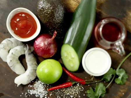 Scharfe Garnelen auf Avocadocreme Zubereitung Schritt 1 Scharfe Garnelen auf Avocadocreme Zubereitung Schritt 1