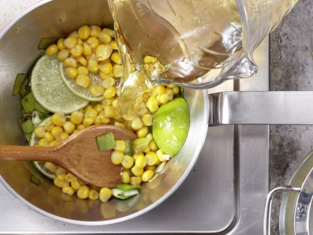 Scharfe Maissuppe Zubereitung Schritt 5 Scharfe Maissuppe Zubereitung Schritt 5