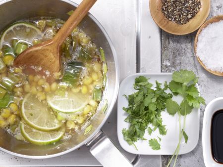 Scharfe Maissuppe Zubereitung Schritt 6 Scharfe Maissuppe Zubereitung Schritt 6
