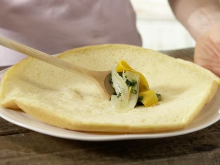 Schaumomelett mit Blattspinat Zubereitung Schritt 8 Schaumomelett mit Blattspinat Zubereitung Schritt 8
