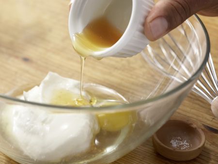 Schoko-Bananen-Puffer Zubereitung Schritt 1 Schoko-Bananen-Puffer Zubereitung Schritt 1