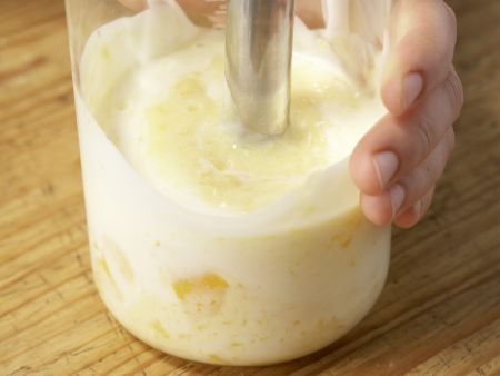 Schokotoast mit Mango-Smoothie Zubereitung Schritt 2 Schokotoast mit Mango-Smoothie Zubereitung Schritt 2