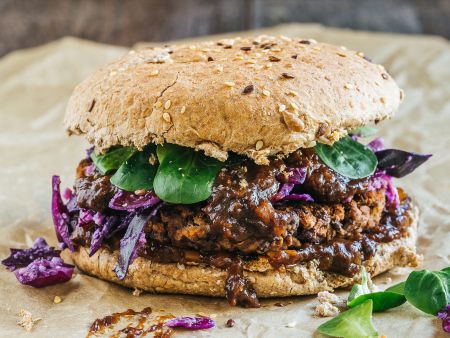 Schwarze-Bohnen-Burger