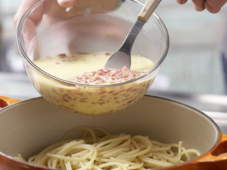 Spaghetti à la Carbonara Zubereitung Schritt 5 Spaghetti à la Carbonara Zubereitung Schritt 5