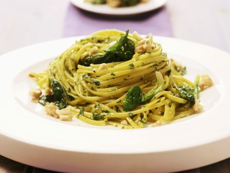Spaghetti mit Spinat