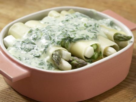 Spargel-Cannelloni mit Spinat Zubereitung Schritt 9 Spargel-Cannelloni mit Spinat Zubereitung Schritt 9