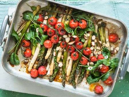 Spargel Primavera mit Kirschtomaten