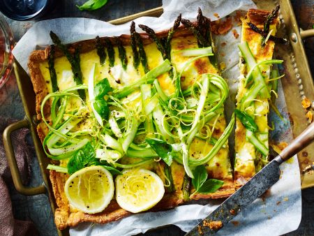Spargel-Ziegenkäse-Tarte