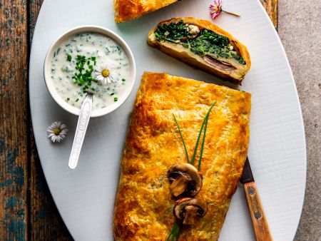 Spinat-Champignon-Strudel