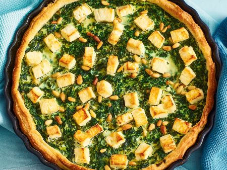 Spinat-Quiche mit Feta