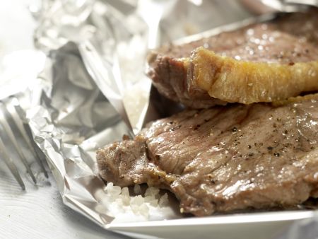 Steaks vom Salzbett Zubereitung Schritt 9 Steaks vom Salzbett Zubereitung Schritt 9